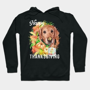 Golden Retriever Dog Owner Thanksgiving Celebration Harvest Hoodie